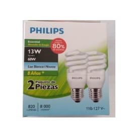 FOCO PHILIPS ESSENTIAL LUZ BLANCA NEUTRA PAQUETE CON 2 PIEZAS